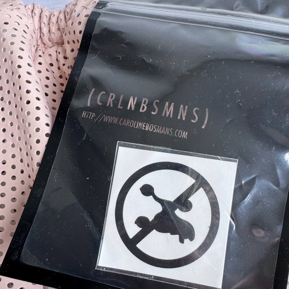 CAROLINE BOSMANS Amino Acid Skirt Perforated Skin Pink Size 14 NEW Avant Garde - Picture 7 of 9